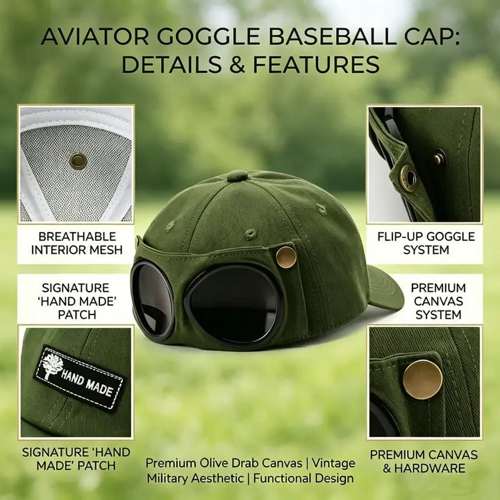 AVIATOR GOGGLE BASEBALL CAP