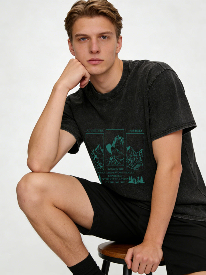 Vintage Washed Mountain Graphic Tee