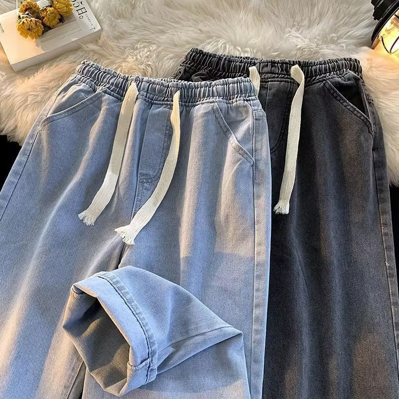 Vintage Wash Baggy Denim Jeans