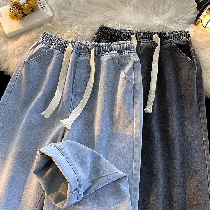 Vintage Wash Baggy Denim Jeans