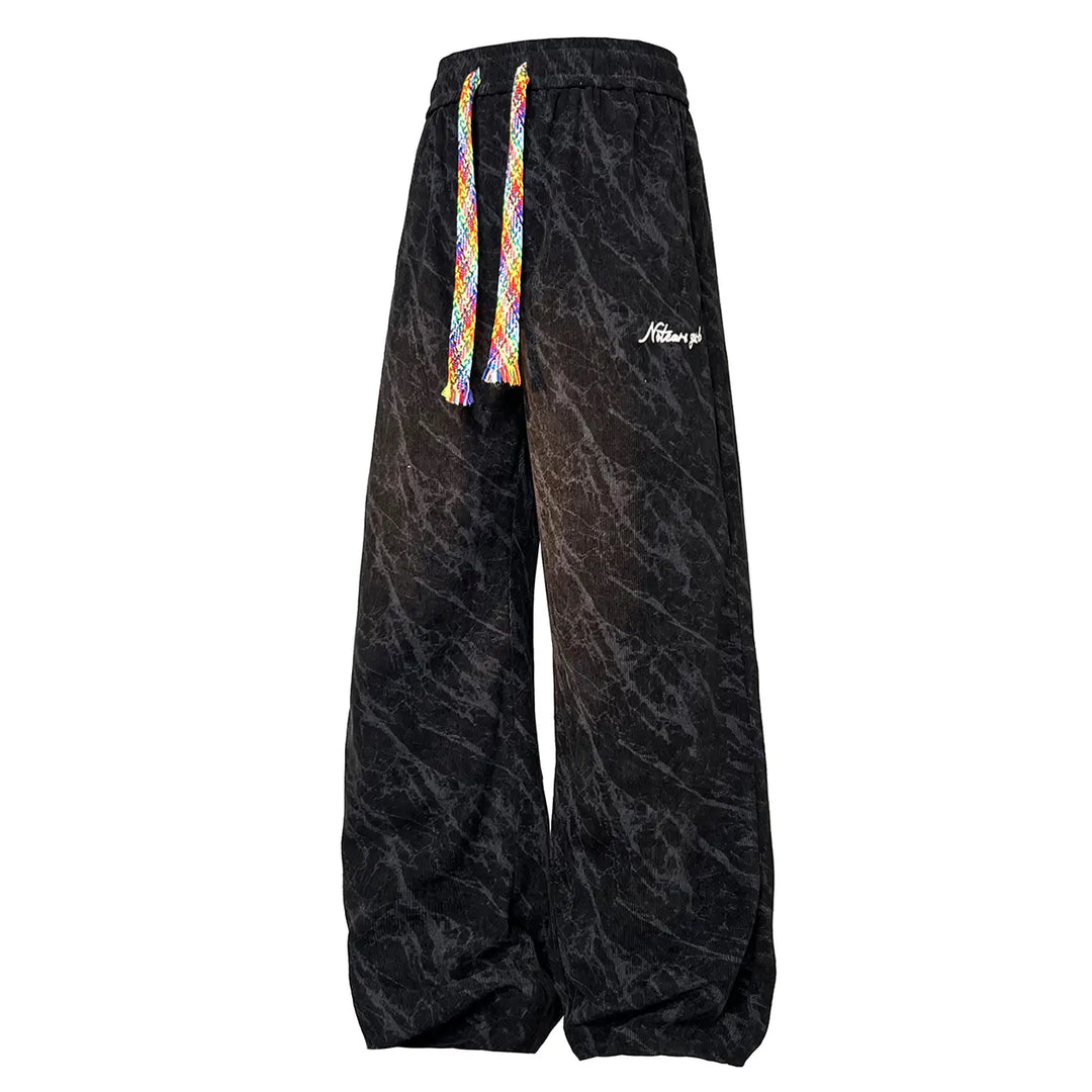 corduroy wide-leg streetwear pants