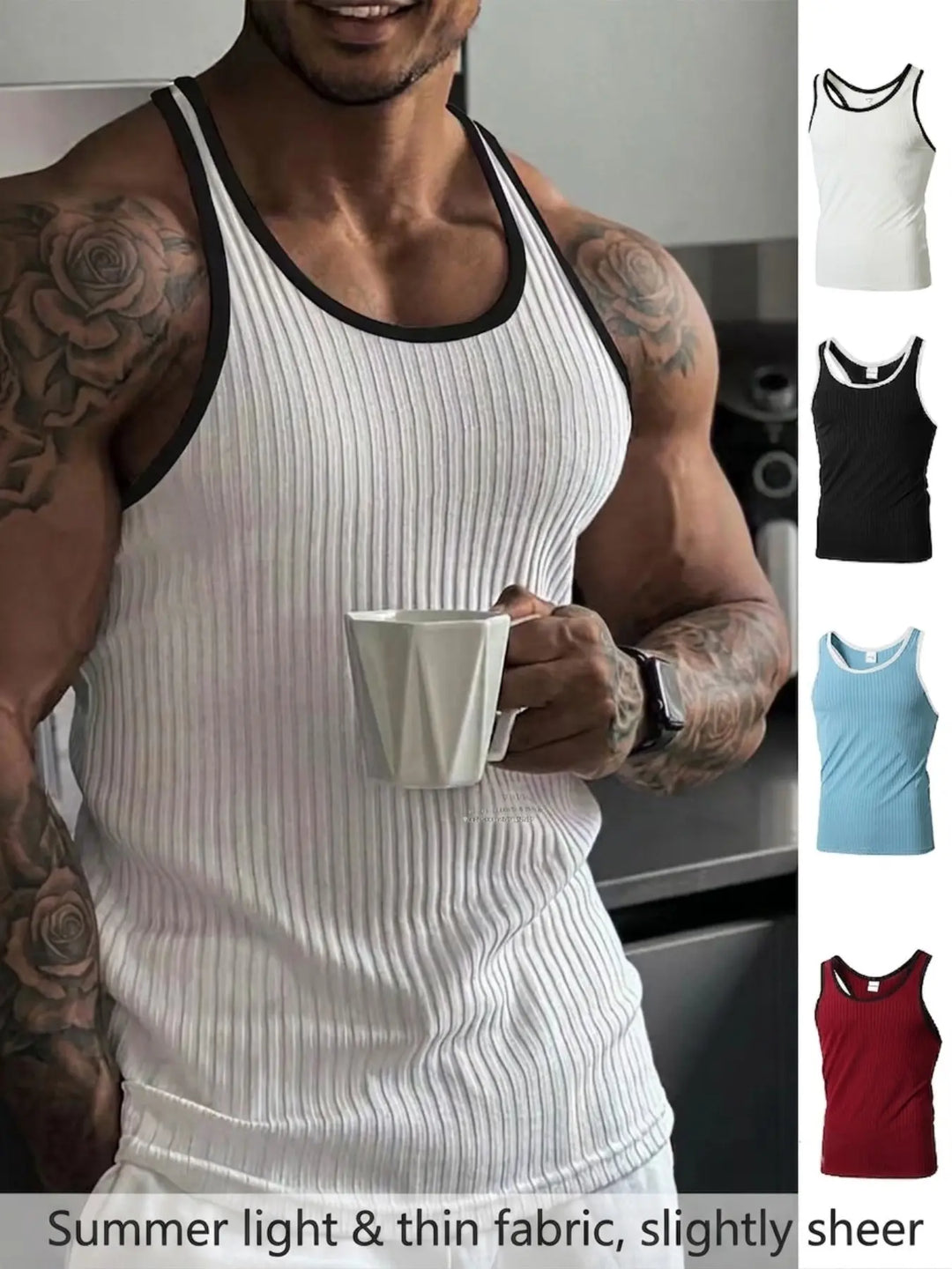 Soft Ribbed Knit Ribbed Tank