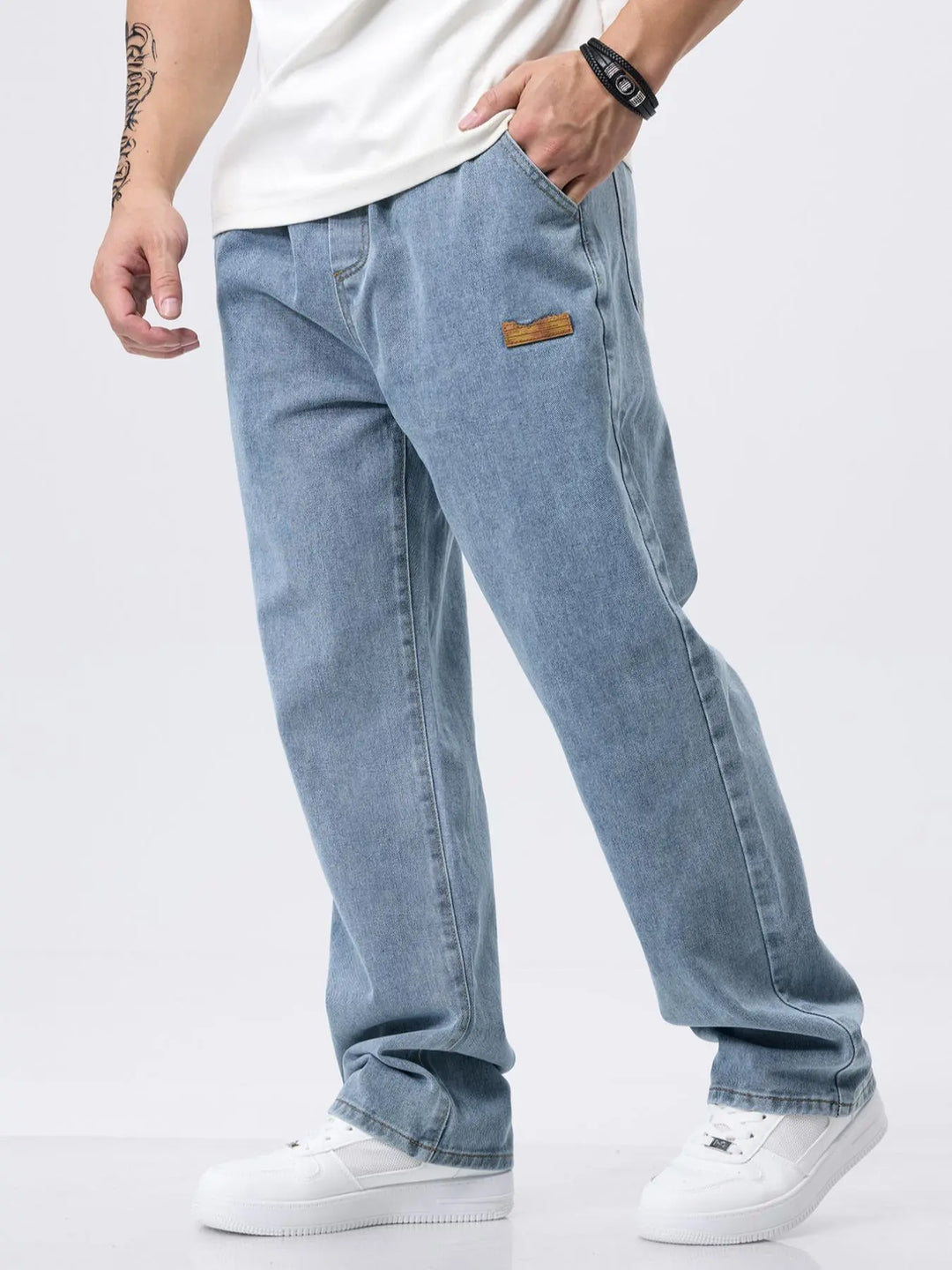 Loose Fit Straight Leg Jeans