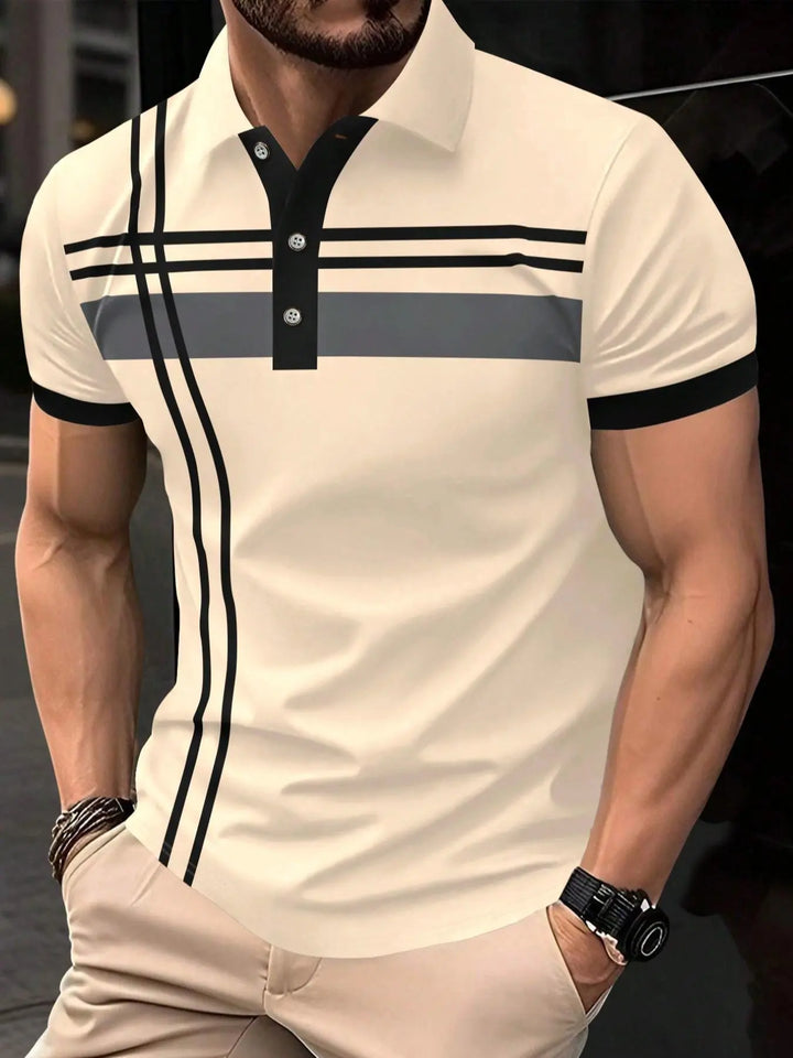 Men’s Sport Stripe Performance Polo