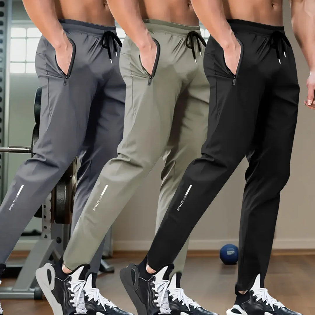 Men’s 3-Pack Loose-Fit Flat-Front Pants