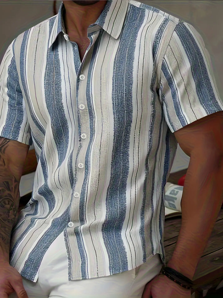 Lightweight Striped Short-sleeve Shirts
