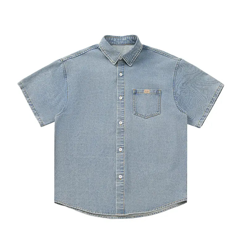 Vintage Denim Short Sleeve Shirt
