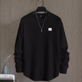 Textured Knit Long Sleeve Crewneck Sweatshirt