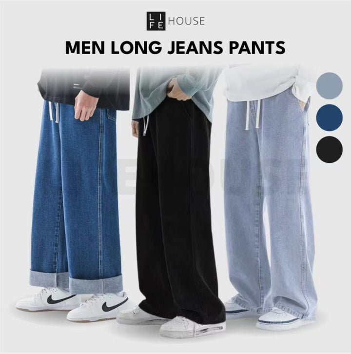 Relaxed Fit Wide-Leg Jeans