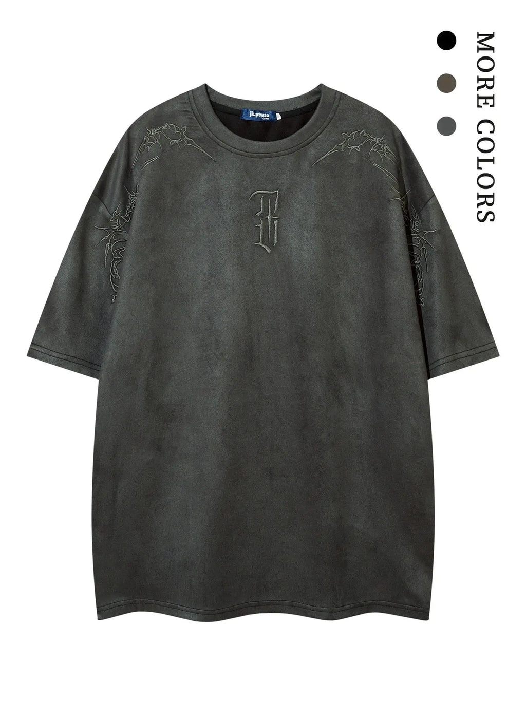 Vintage Washed Embroidered Oversized Tee