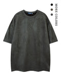 Vintage Washed Embroidered Oversized Tee
