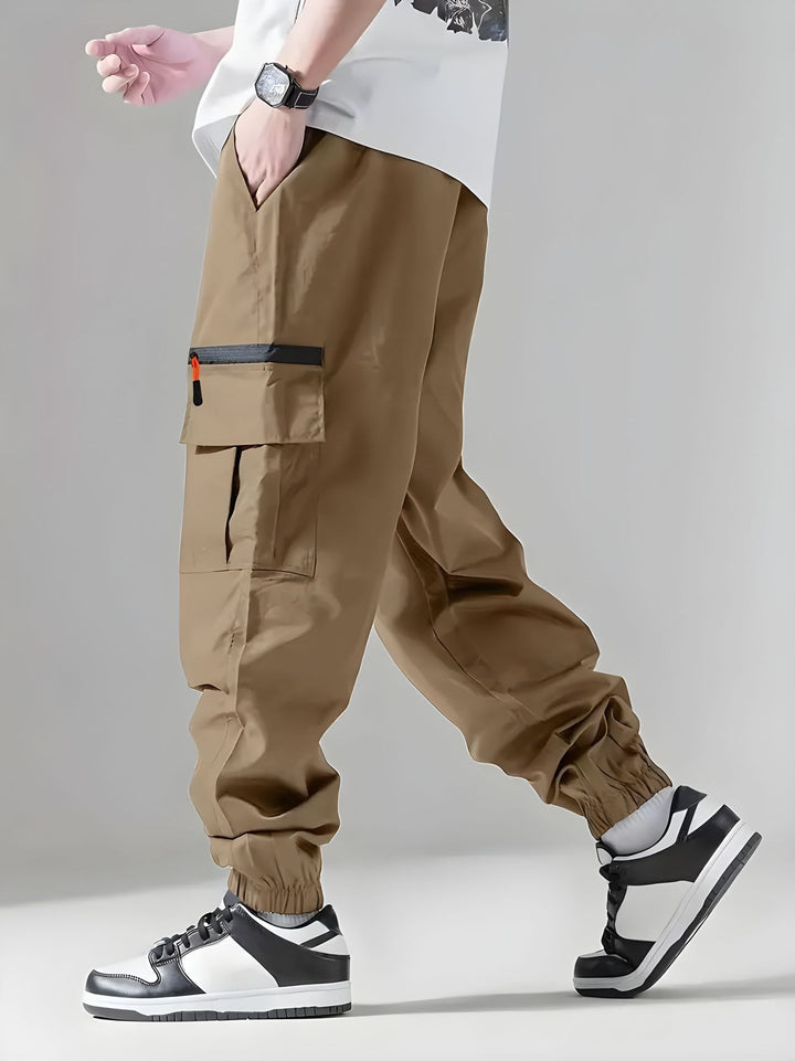 Drawstring Waist Cargo Pants