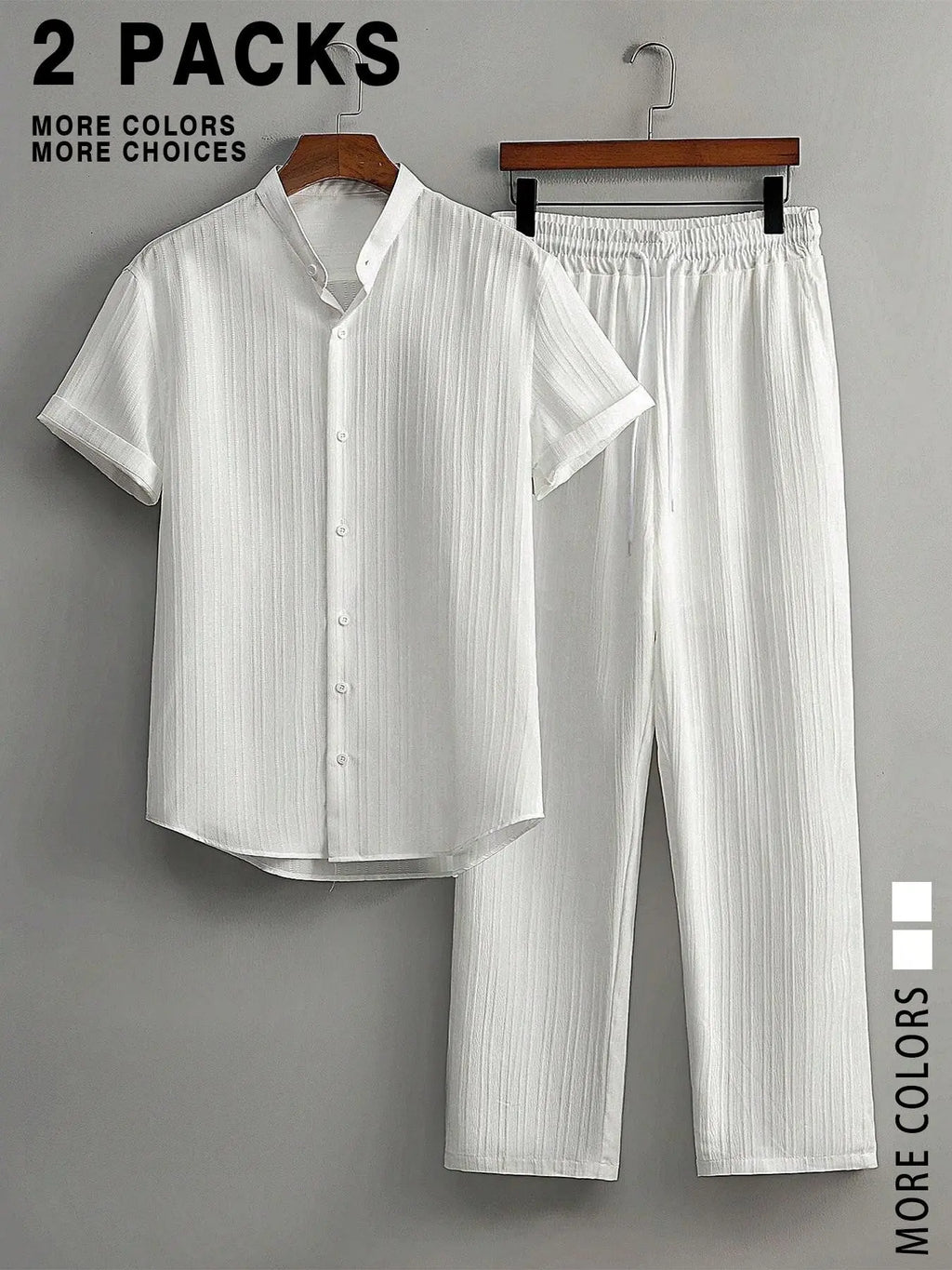 LinenEase Short Sleeve Shirt & Pants Set