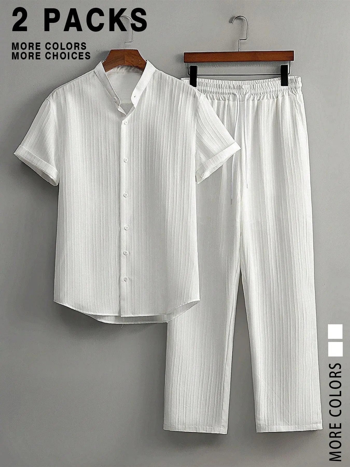 LinenEase Short Sleeve Shirt & Pants Set
