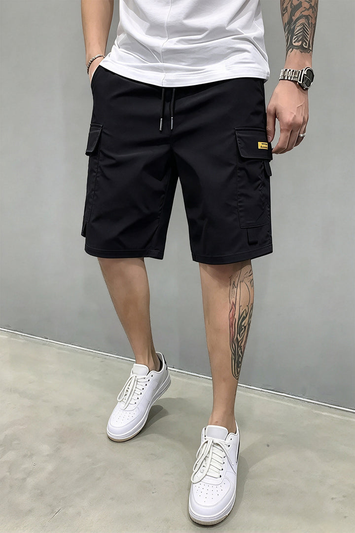 Zeeyr Men’s of solid-color cargo casual shorts