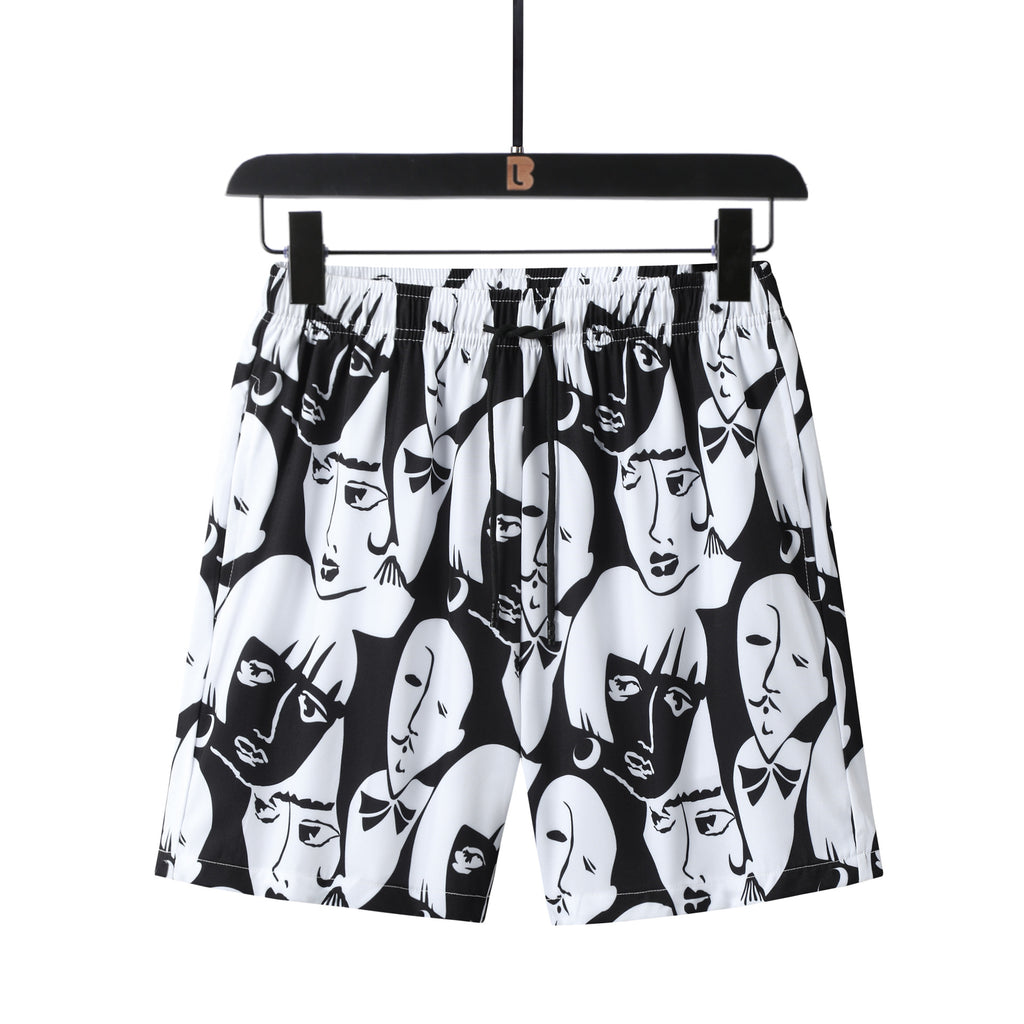 Abstract Faces Art Shorts