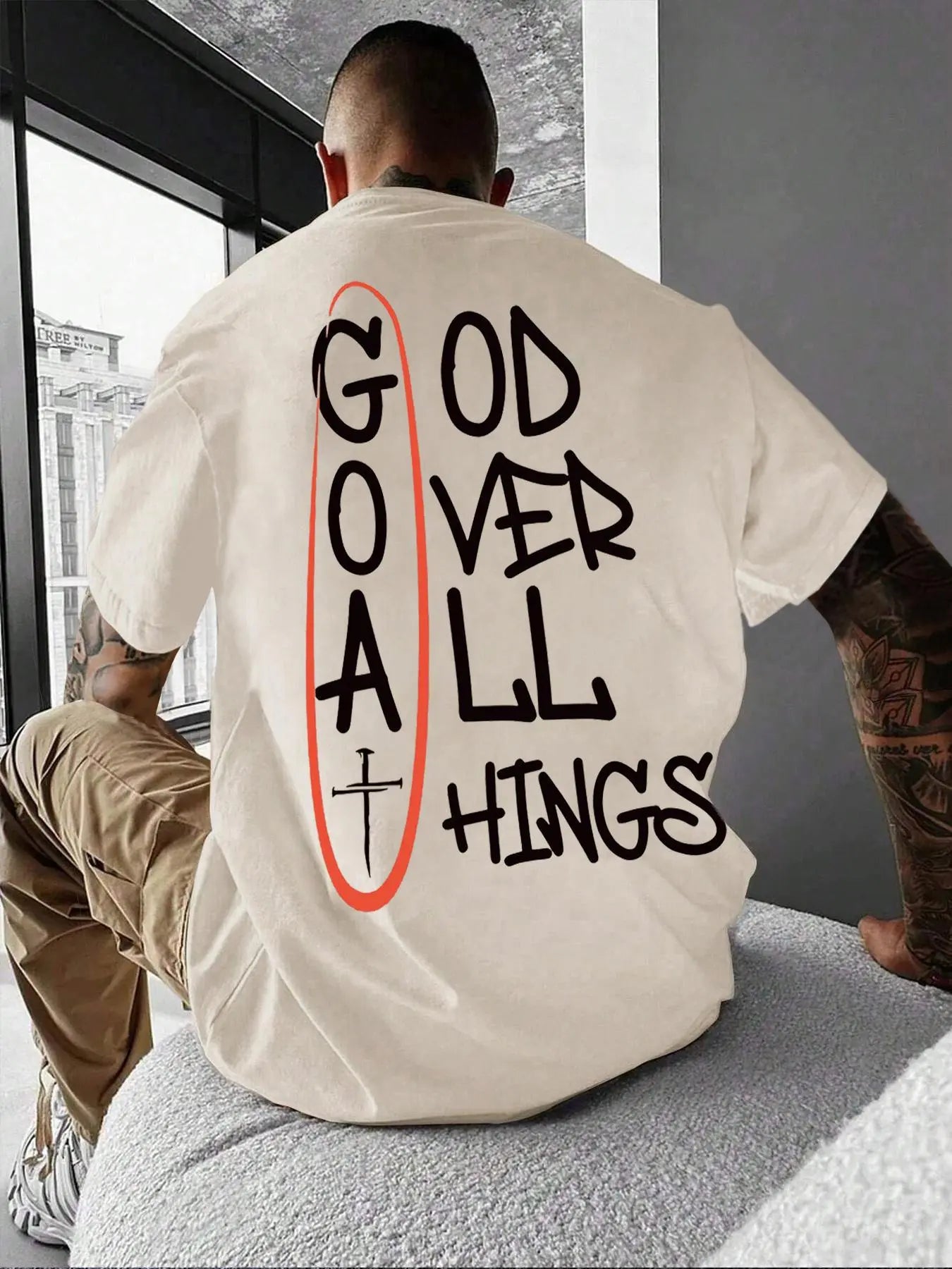 Faith Over All Things Graphic Oversized Tee