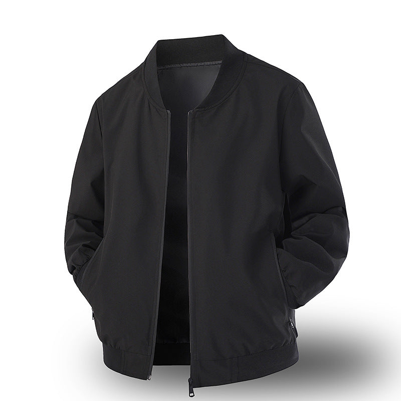 lightweight casual baseball-collar jacket