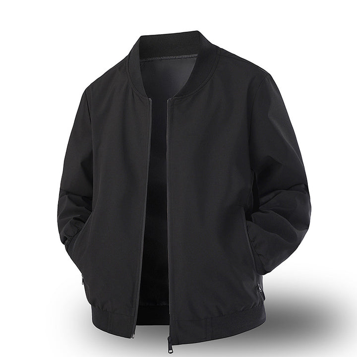 lightweight casual baseball-collar jacket