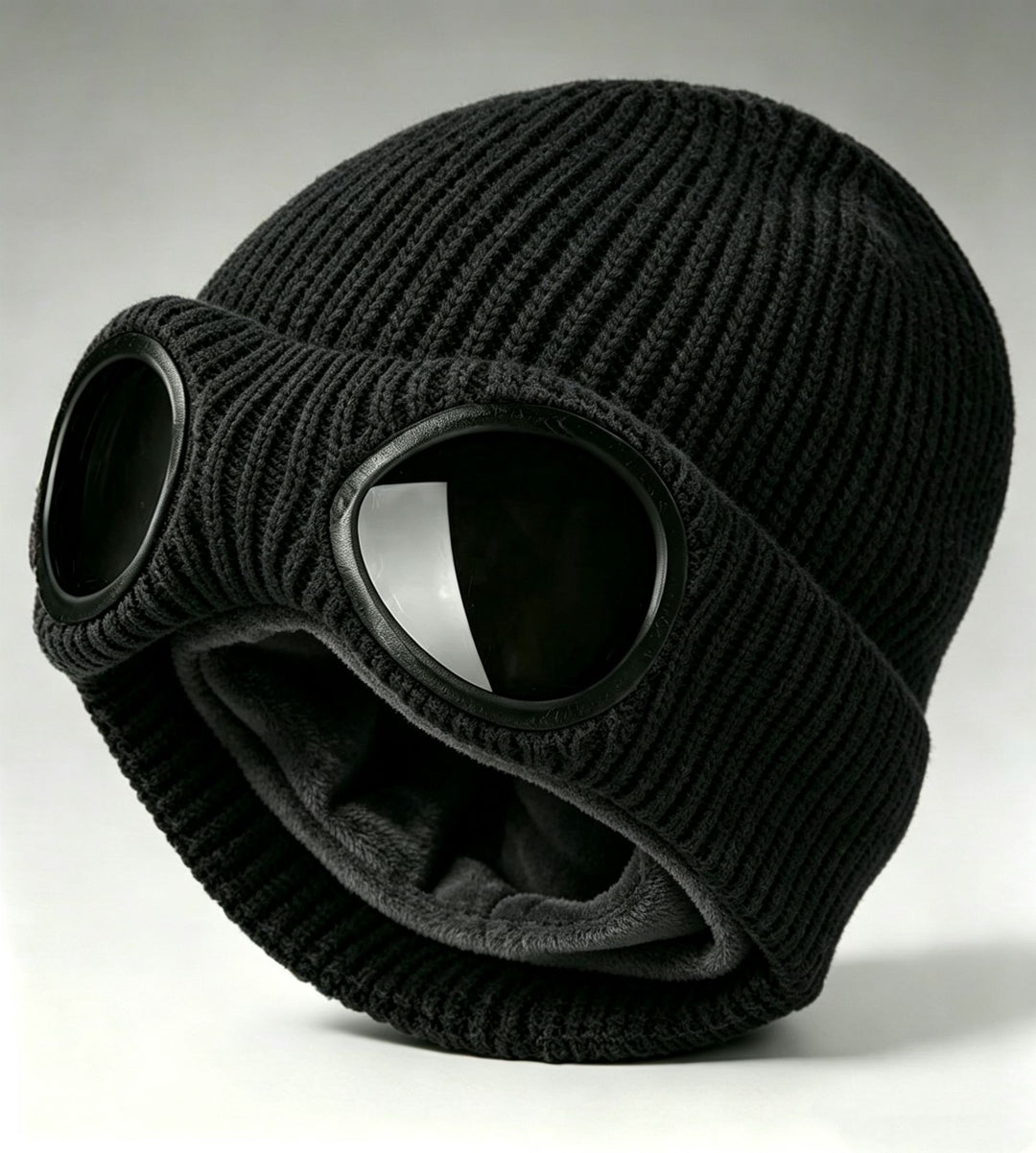 Goggle Lens Design Beanie Hat