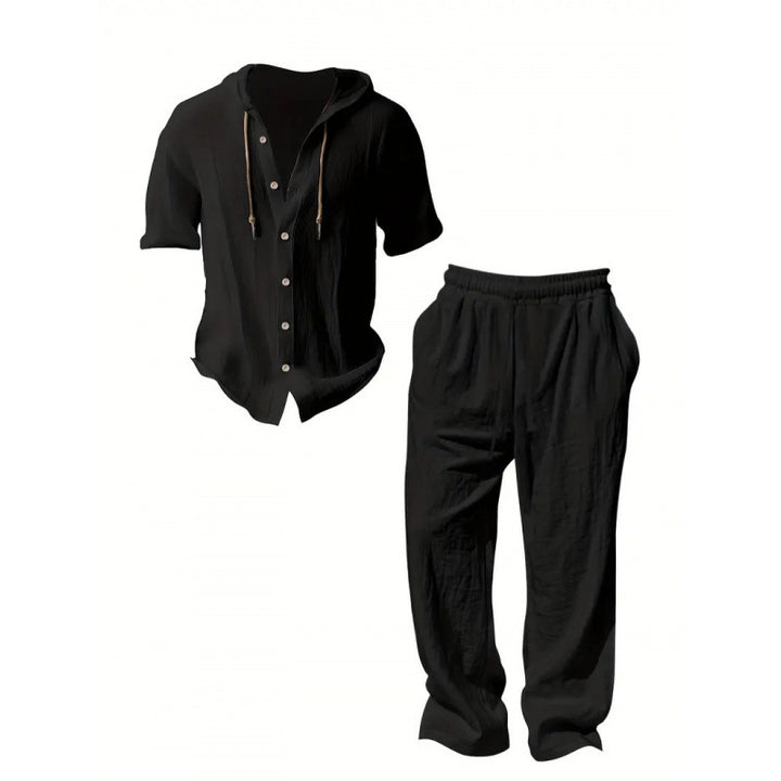 LINEN SHORT SLEEVE SHIRT&amp; PANTS SET FOR MEN