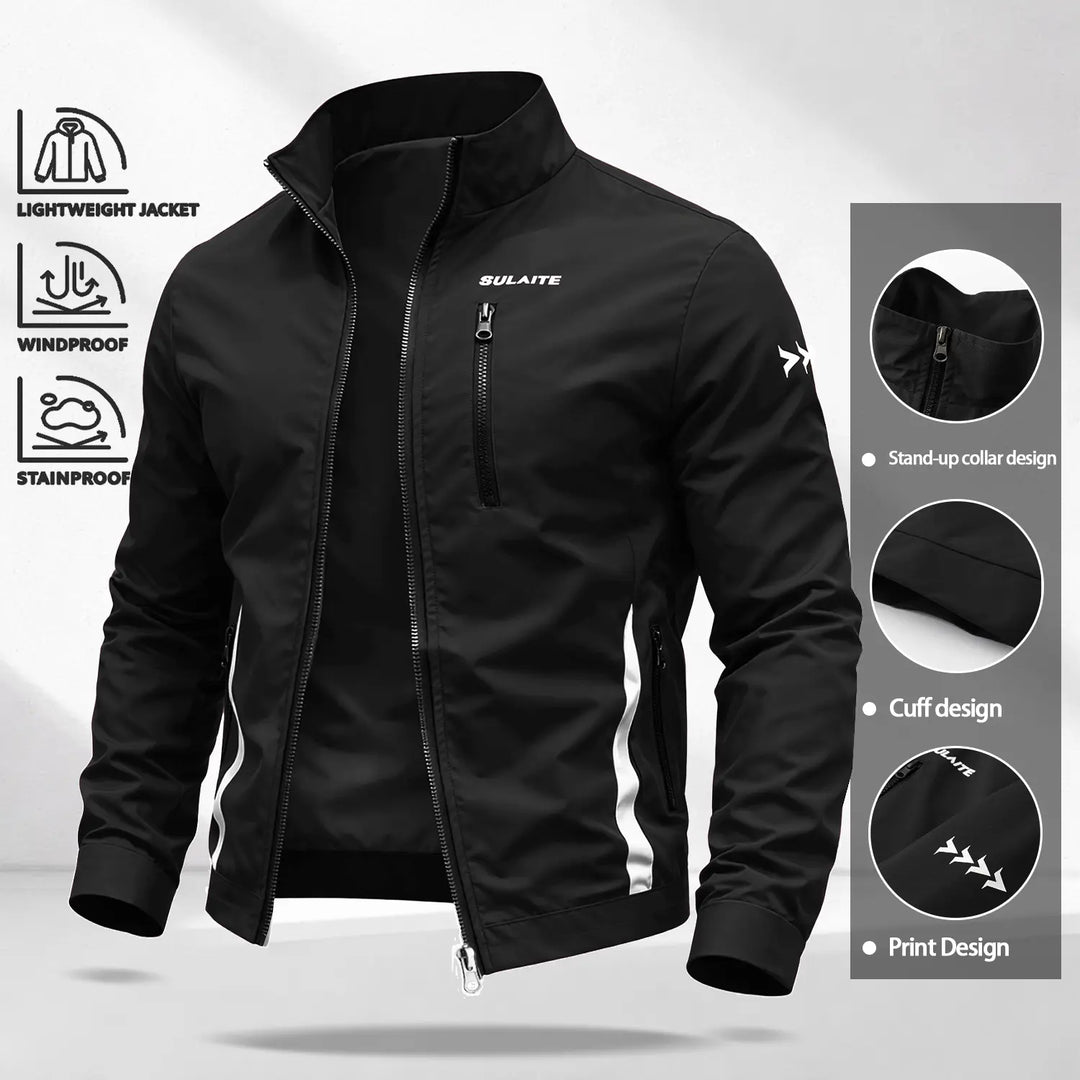 Men’s stand collar windproof jacket
