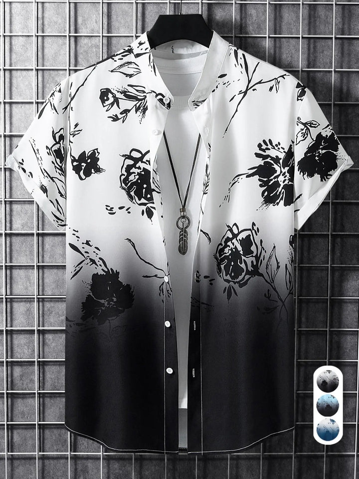 Midnight Bloom Resort Shirt