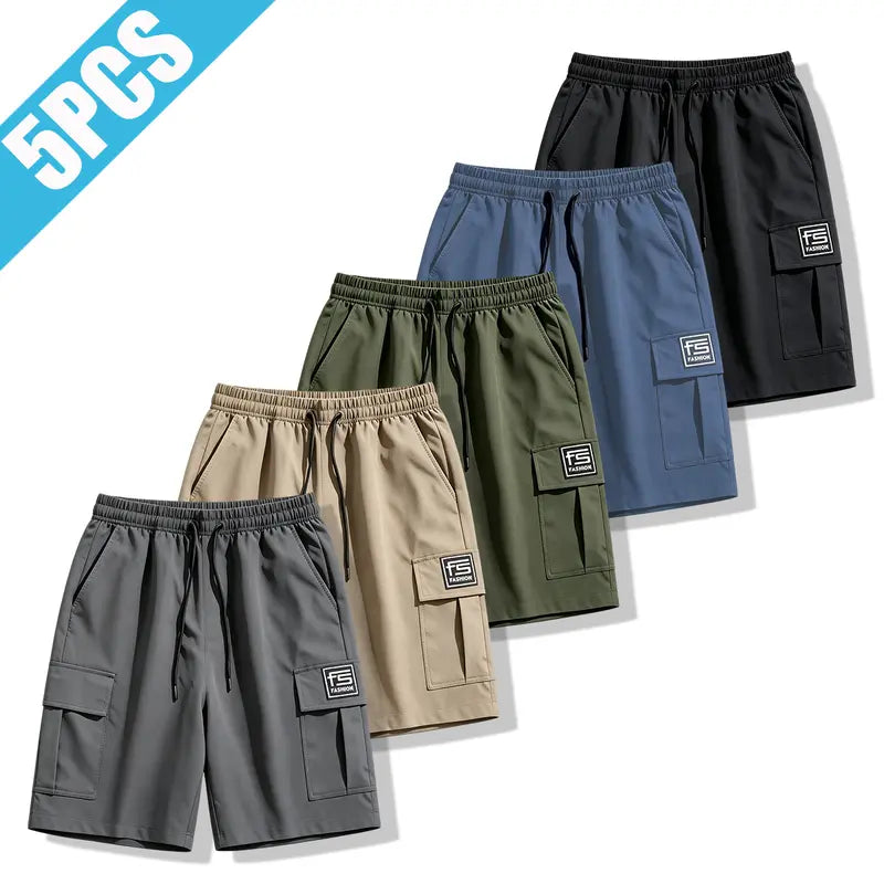 5-pack men’s cargo shorts