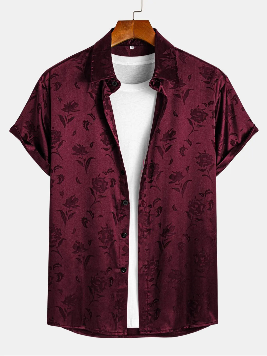 Midnight Bloom Jacquard Resort Shirt