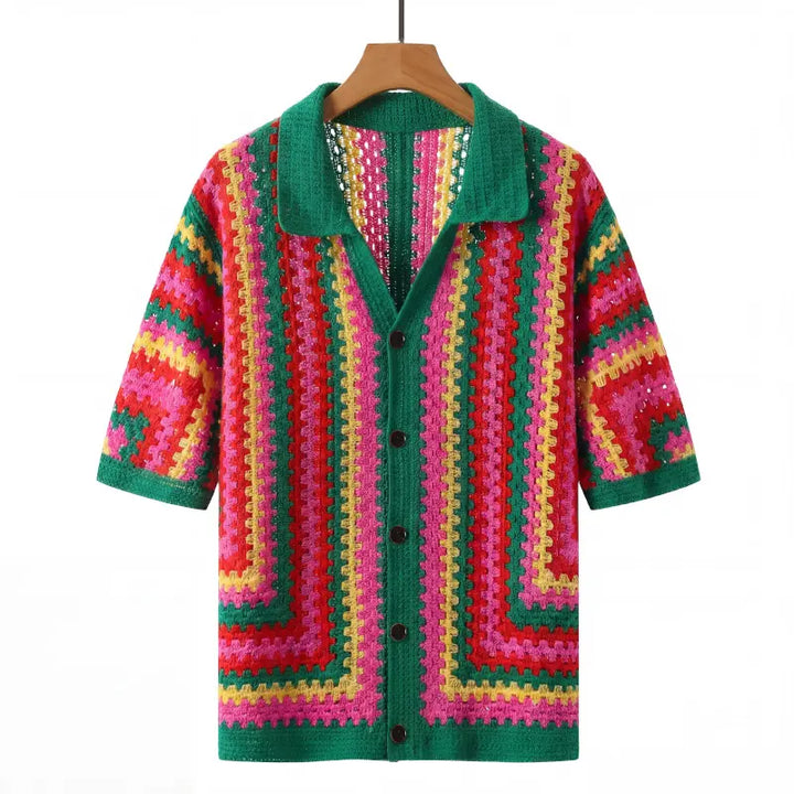 Hollow Out Knit Shirts