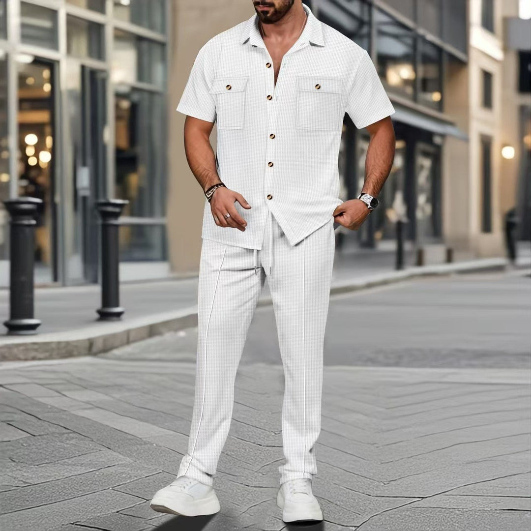 Men’s Textured Summer 2-Piece Set