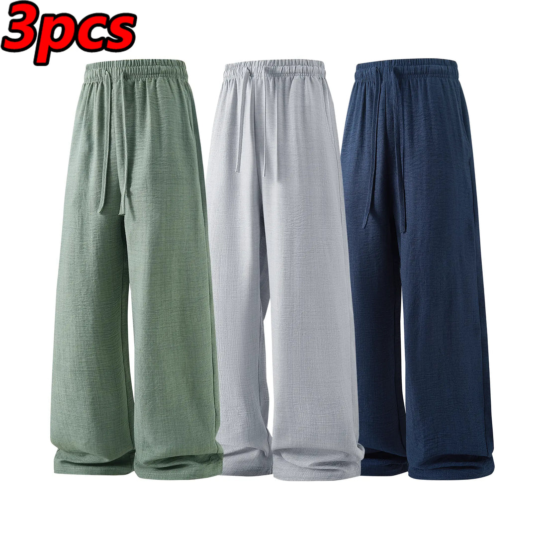 RELAXED FIT LINEN PANTS