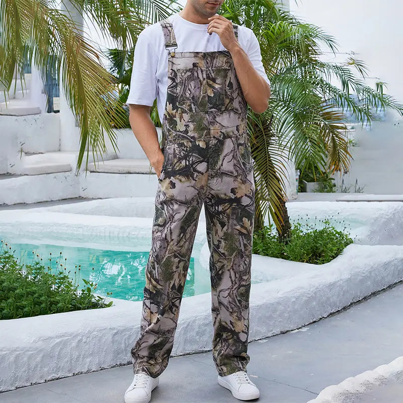 STRETCH CAMO BIB OVERALLS