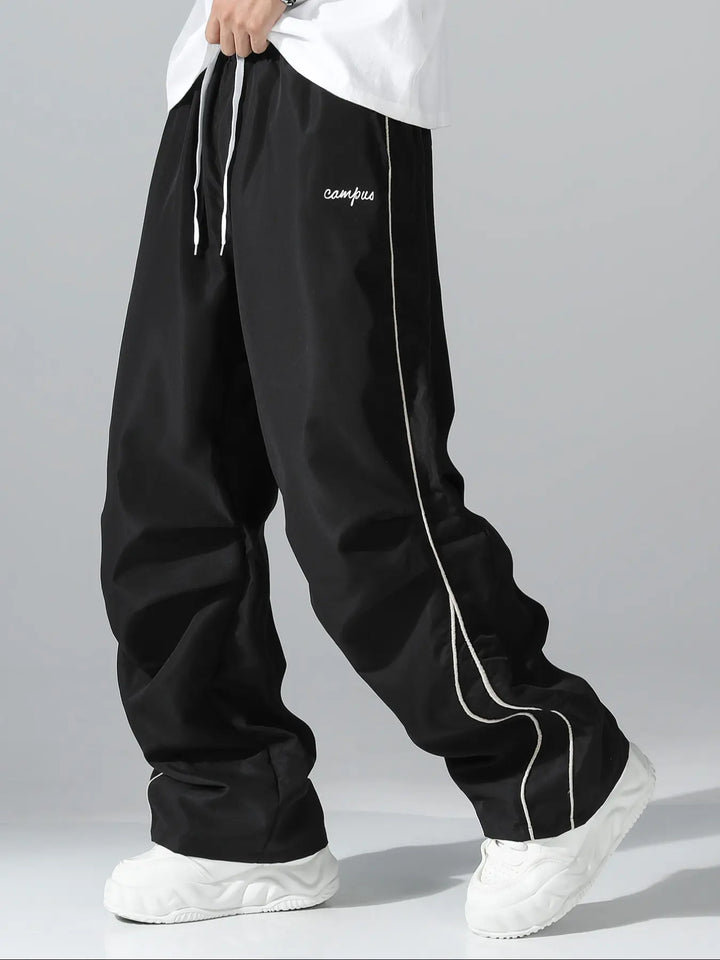 Contrast Piped Relaxed Pants