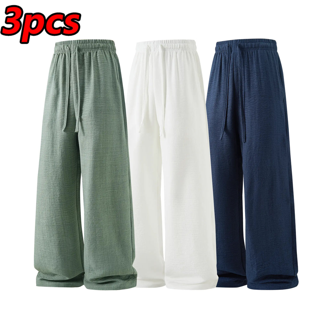 RELAXED FIT LINEN PANTS