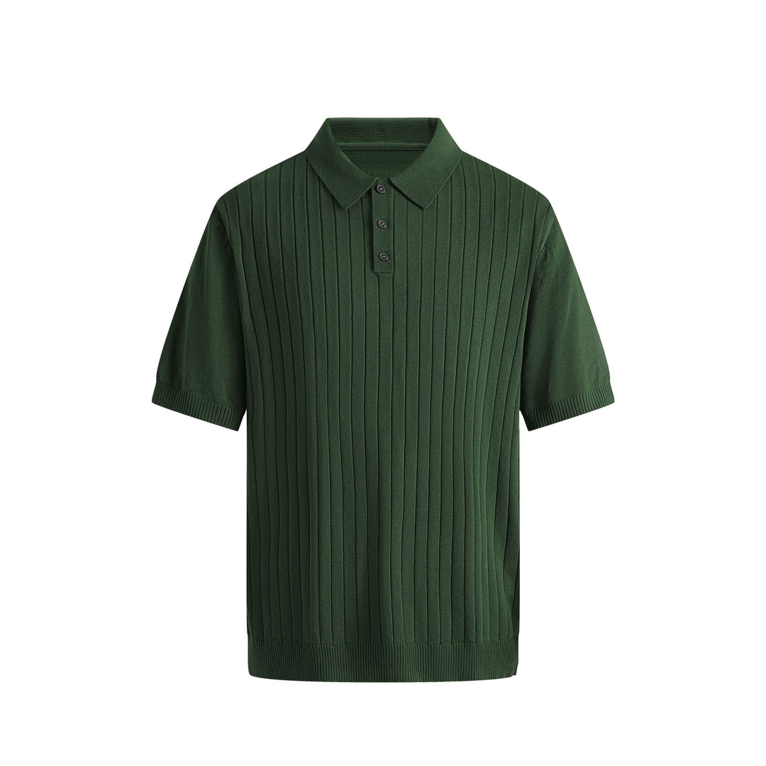 Minimal Ribbed Polo Tee