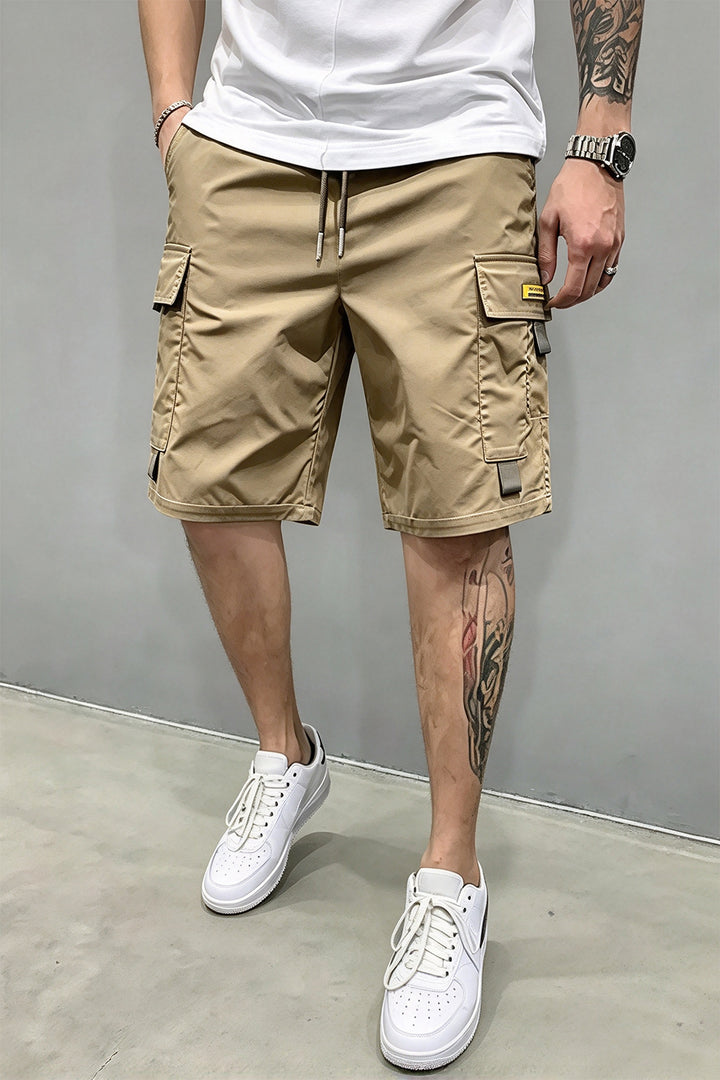 Zeeyr Men’s of solid-color cargo casual shorts