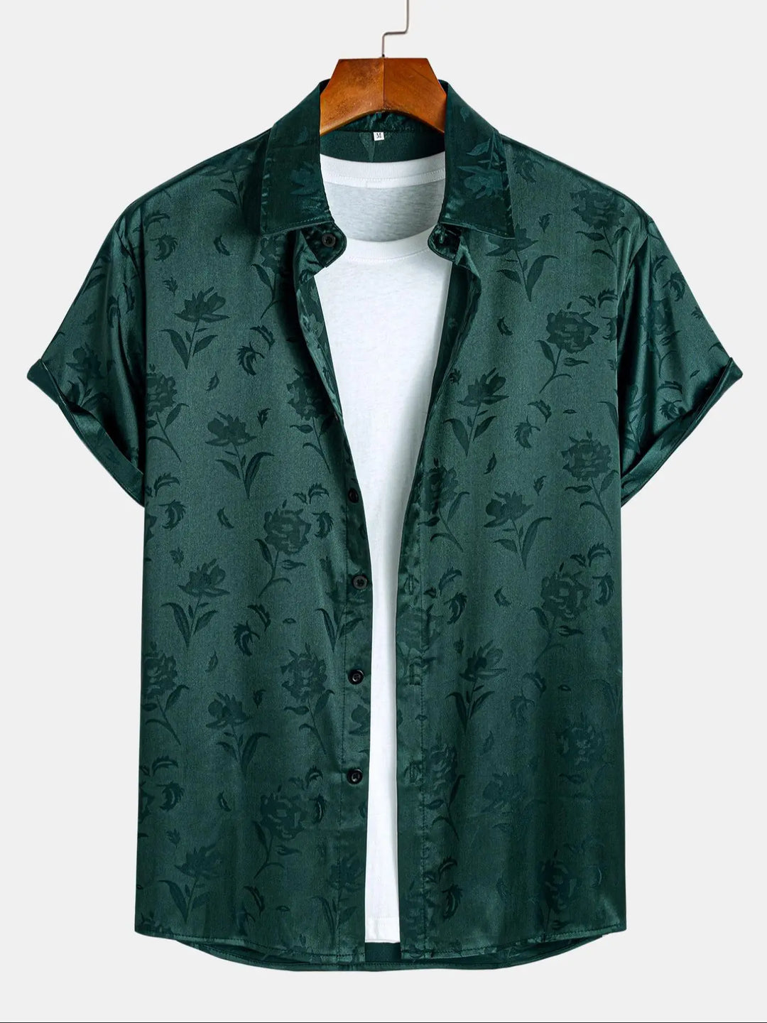 Midnight Bloom Jacquard Resort Shirt