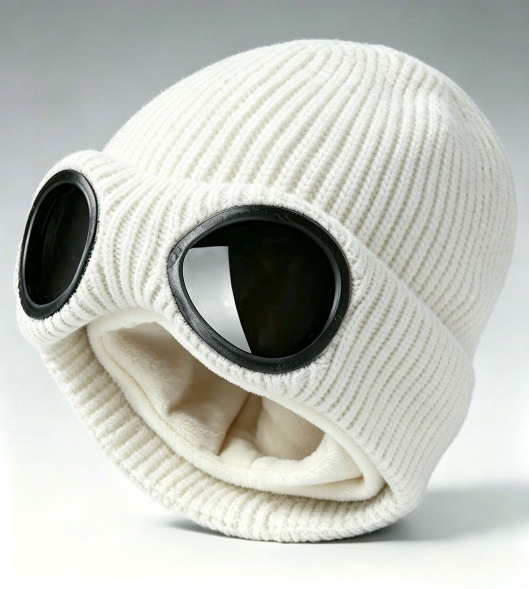 Goggle Lens Design Beanie Hat