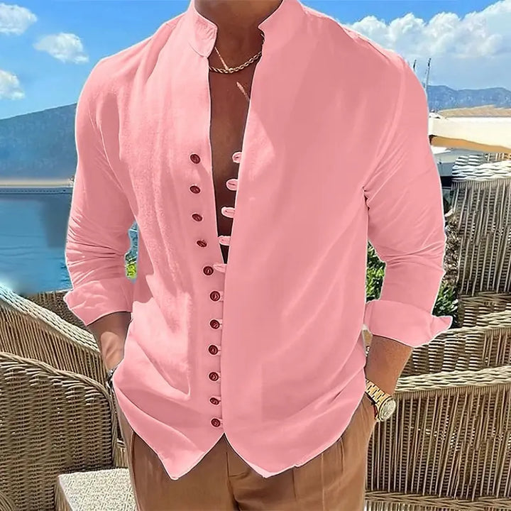 Luxe Linen Henley Shirt