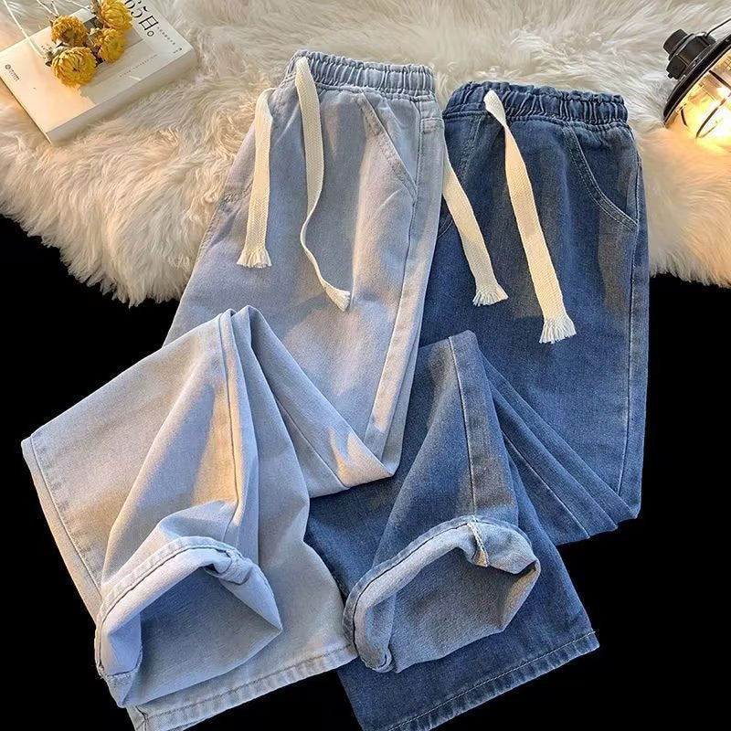 Vintage Wash Baggy Denim Jeans