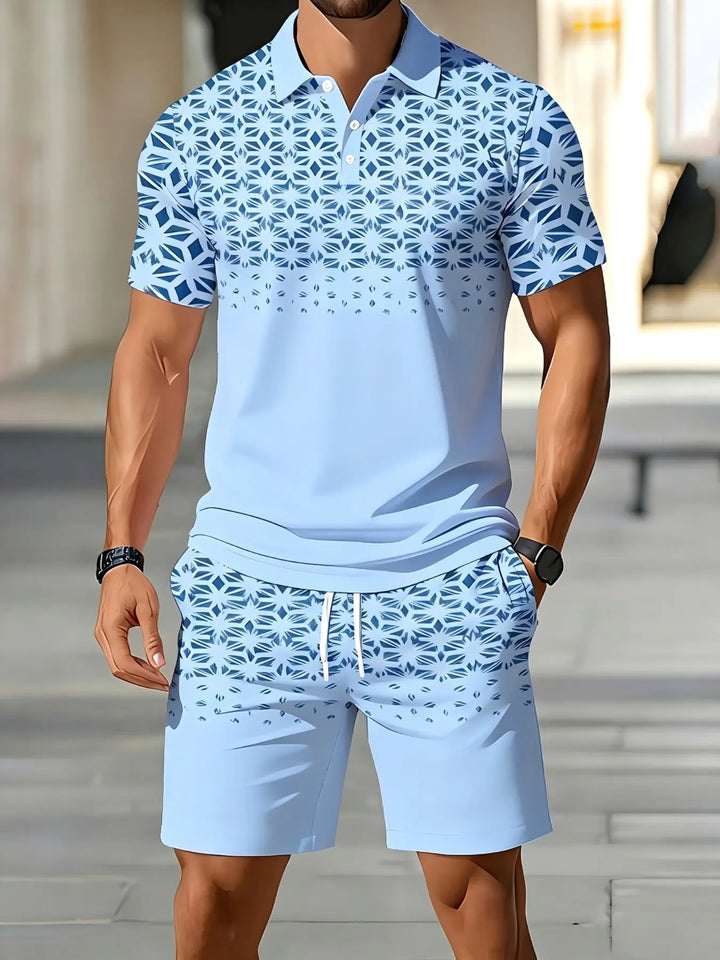 SUMMER GEO POLO SET
