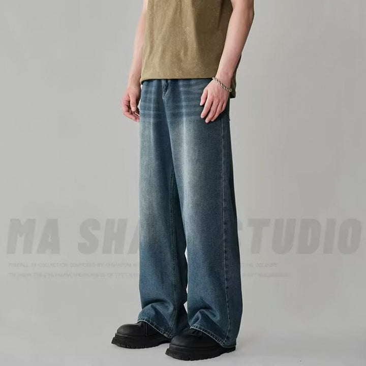 Vintage Wide-Leg Denim Jeans