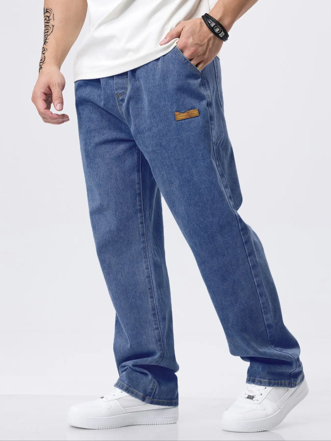 Loose Fit Straight Leg Jeans