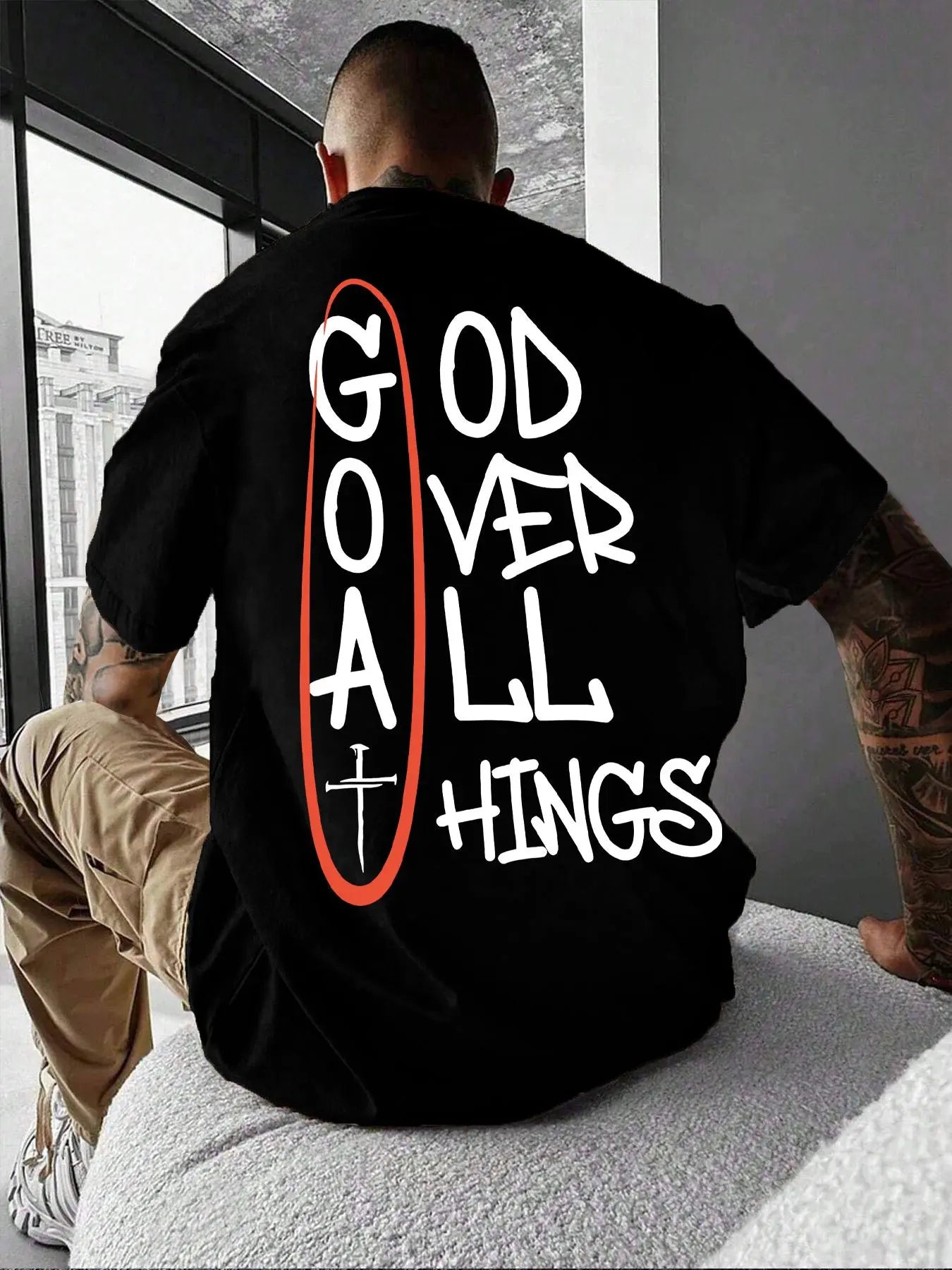 Faith Over All Things Graphic Oversized Tee