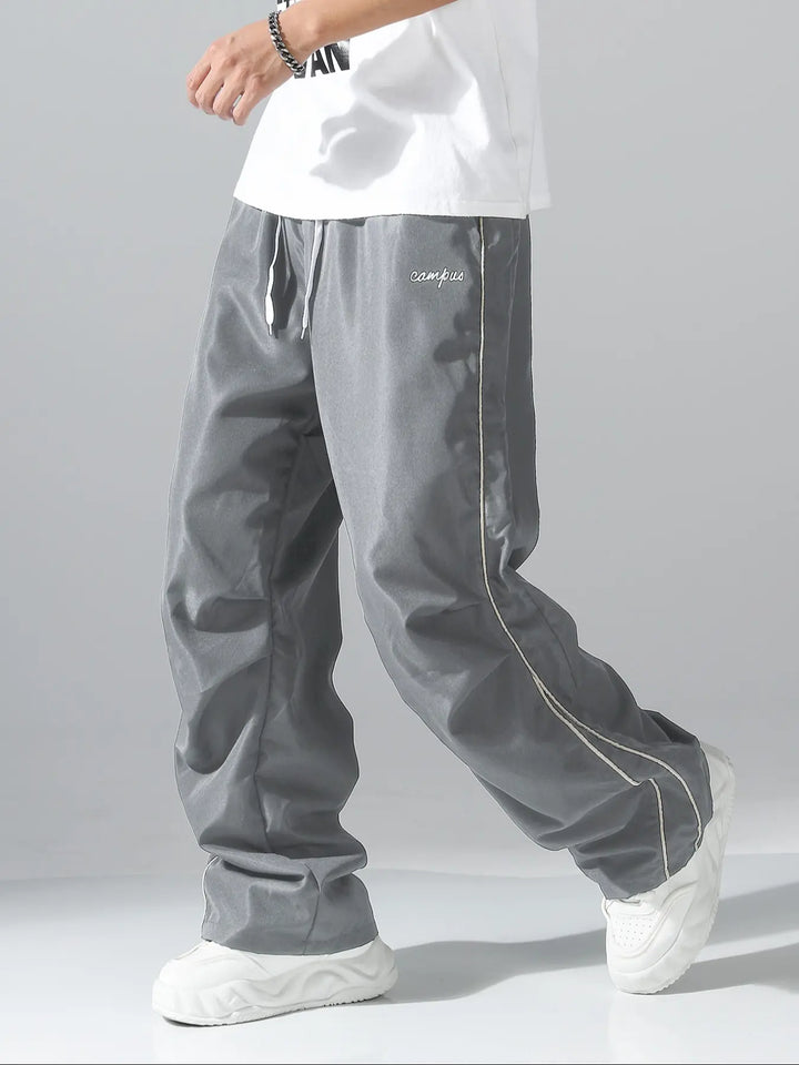 Contrast Piped Relaxed Pants