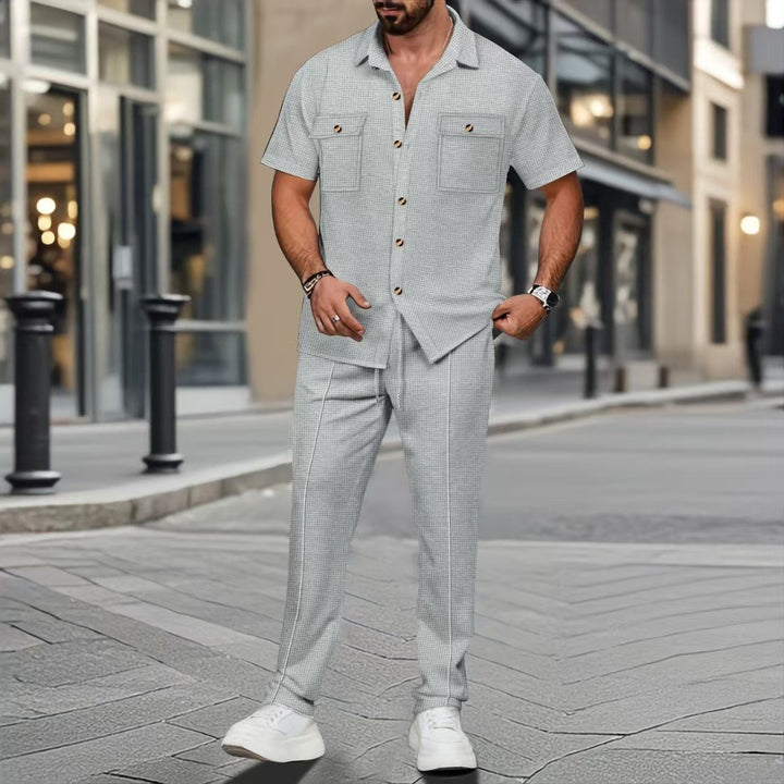 Men’s Textured Summer 2-Piece Set