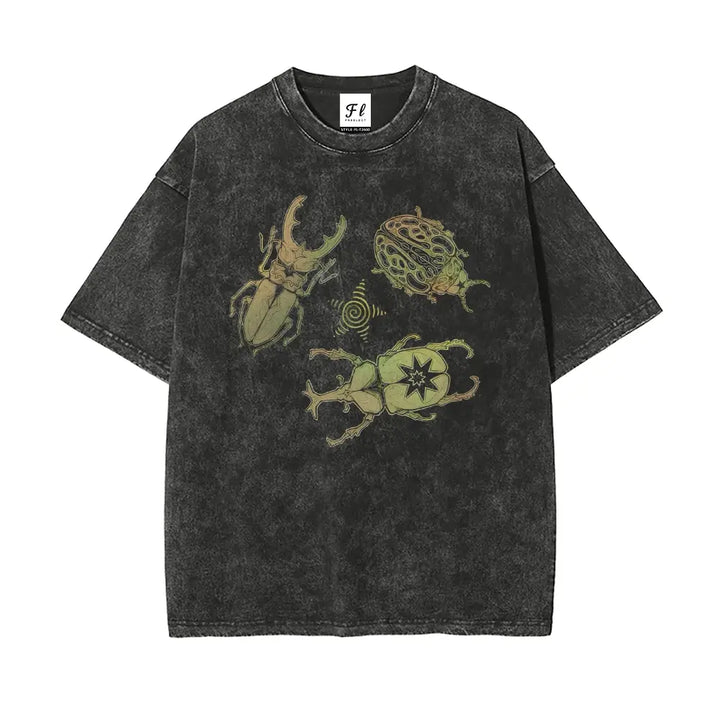 Vintage Insect Graphic Washed Tee