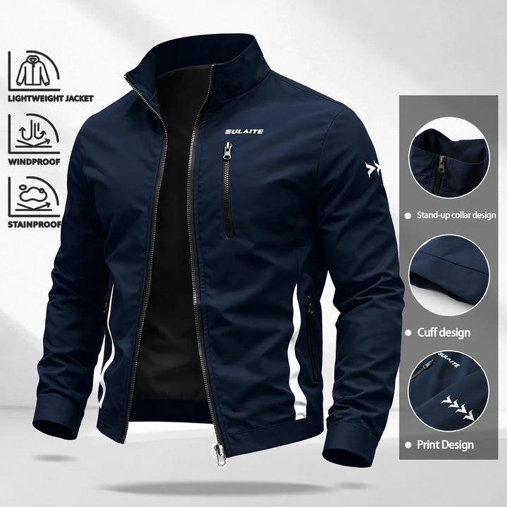 Men’s stand collar windproof jacket