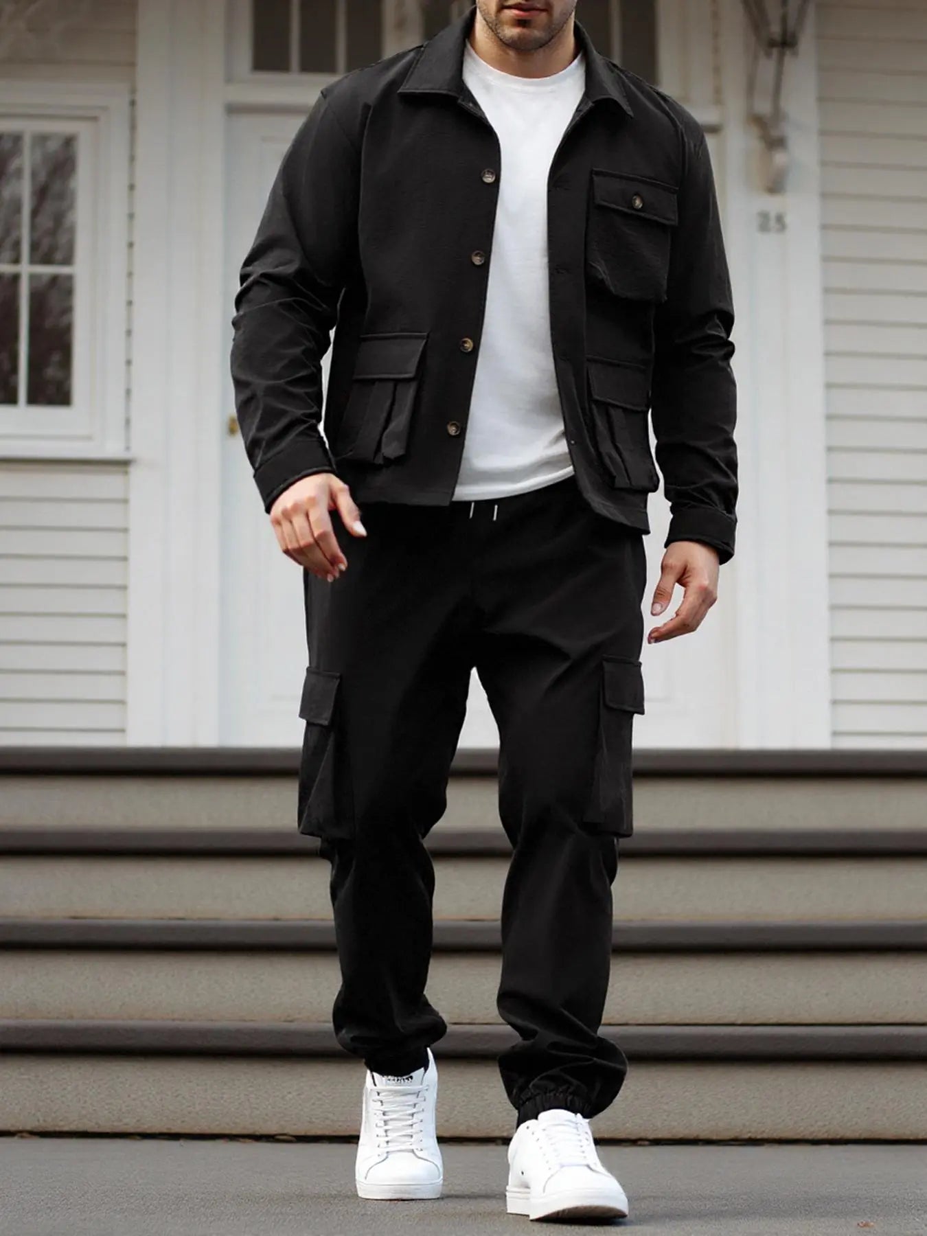 Urban Utility Cargo Jacket & Pants Set